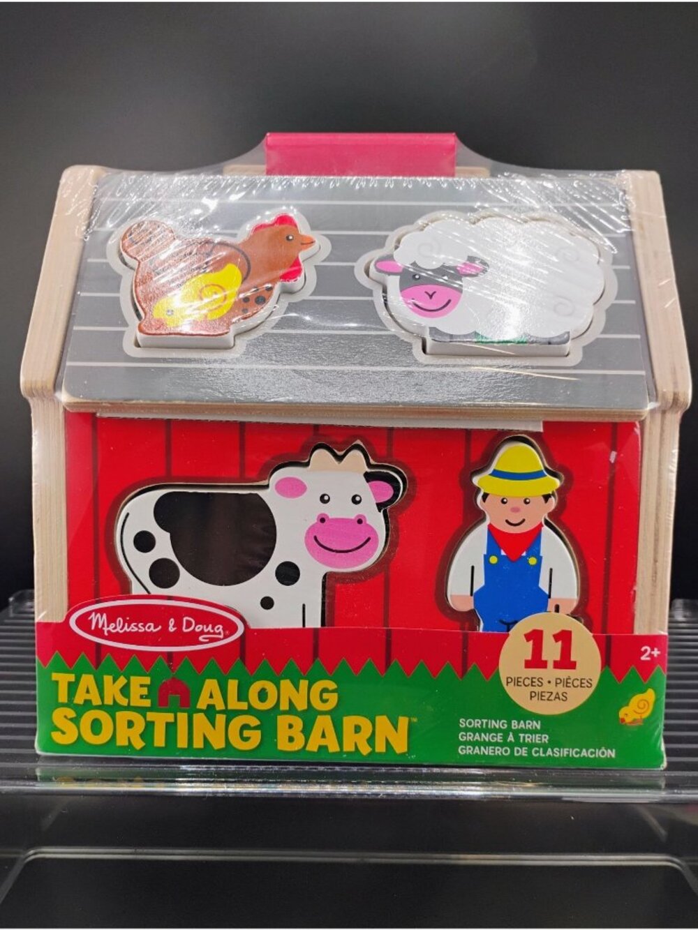 Melissa & Doug Take-Along Sorting Barn Educational Toy 11 Pieces